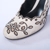 second hand Alexander Mcqueen Floral Cutwork Leather Pumps 