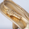 Secondhand Gucci by Tom Ford Gold Leather Tiger Head Sandals - '00s