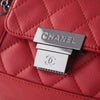 second hand Chanel Mini Accordion Flap Bag in Red Caviar Leather 