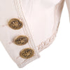 Secondhand Dolce & Gabbana Ivory Military Cropped Jacket with Gold Crest Buttons