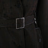 Secondhand Karen Millen Brown Monogram Jacquard Belted Trench Coat - '00s