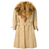 Secondhand A.N.G.E.L.O. Vintage Cult Beige Fabric and Fox Fur Trench - '70s