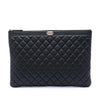 Chanel Large Quilted Caviar Boy O Case Clutch Secondhand