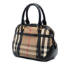 Burberry Small Leather Trimmed House Check Canvas Bridle Orchard Satchel Secondhand