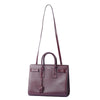 Secondhand Saint Laurent Paris Burgundy Smooth Calfskin Leather Medium Sac De Jour Bag - '10s