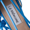 second hand Le Memoire Satin Laced Up Pump 
