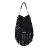 Secondhand Jimmy Choo Tatum Leather & Suede Fringe Hobo Bag - '10s