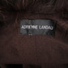 second hand Adrienne Landau Vintage Brown Embroidered Suede & Fox Fur Cape