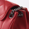 second hand Chanel Mini Accordion Flap Bag in Red Caviar Leather 