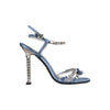 Secondhand Prada Crystal-Embellished Satin Sandals - '10s