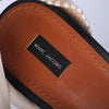 second hand Marc Jacobs Black Studded Espadrille Wedges with Ankle Ribbon Ties