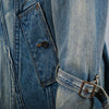 Secondhand Junya Watanabe Comme des Garçons Blue Stone Washed Denim Trench Coat - '00s
