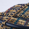 Secondhand Chanel 19A Egypt Multicolor Tweed Minaudière Clutch on Chain with Gold Hardware - '10s
