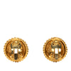 Chanel Gold Plated CC Sunburst Clip On Earrings Secondhand