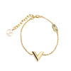 Secondhand Louis Vuitton Gold Plated Essential V Bracelet