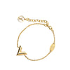 Secondhand Louis Vuitton Gold Plated Essential V Bracelet