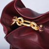 second hand Balmain Medium Anthem Leather Shoulder Bag Burgundy 