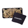 Secondhand Chanel Black Velvet Gold Embroidered Clutch – '10s