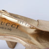 Secondhand Gucci by Tom Ford Gold Leather Tiger Head Sandals - '00s