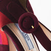 Secondhand Prada Suede Patchwork Heel Sandals - '10s