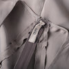 second hand Prada Grey Ruched Sleeve Draped Midi Dress