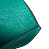 Secondhand Hermès Medor Clutch in Green Leather with Palladium Hardware -'10s