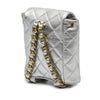 Chanel Silver Quilted Leather Backpack - '90s Second hand