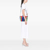 Secondhand Balenciaga Small Lambskin Striped Barbes East West Shopper Tote