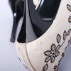 second hand Alexander Mcqueen Floral Cutwork Leather Pumps 