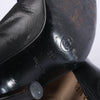 secondhand Chanel Black Leather & Canvas Bow Pointed-Toe Pumps - '90s
