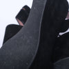 second hand Gucci Black Suede Horsebit Platform Ankle Strap Wedges 