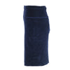 Secondhand Blumarine Navy Velvet Skirt Suit With Fur Cuffs