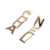 Chanel Gold Plated CHA NEL Drop Push Back Earrings Secondhand