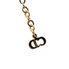 Dior Gold Plated Strass CD Round Pendant Necklace Secondhand