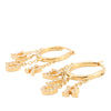Dior Dio(r)evolution Gold Plated Strass Drop Hoop Earrings Secondhand