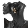 Dior Dio(r)evolution Gold Plated Strass Drop Hoop Earrings Secondhand