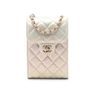 Chanel CC Quilted Iridescent Lambskin Phone Holder with Chain Secondhand
