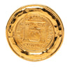 Chanel Gold Plated 31 Rue Cambon Round Brooch Secondhand