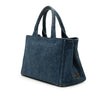 Prada Small Denim Canapa Logo Satchel Secondhand