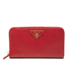 Secondhand Prada Saffiano Zip Around Long Wallet