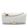 Chanel Jumbo Chevron Calfskin Surpique Flap Secondhand
