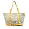 Burberry Leather Trimmed Canvas Tote Secondhand