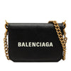 Balenciaga Mini Grained Calfskin Logo Cash Wallet On Chain Secondhand