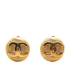 Secondhand Chanel Gold Plated CC Clip On Earrings