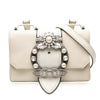 Miu Miu Goatskin Madras Soft Calf Crystal Embellished Crossbody Secondhand