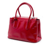Prada Small Saffiano Vernice Turnlock Twin Satchel Secondhand
