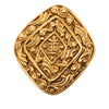 Chanel CC Gold Plated Rhombus Brooch Secondhand