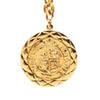 Chanel CC Gold Plated Medallion Lion Crest Pendant Necklace Secondhand