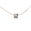 Hermès Palladium Plated Enamel Cage dH Cube Necklace Secondhand