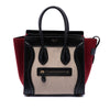 Celine Micro Tricolor Felt Wool and Calfskin Luggage Tote Secondhand